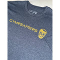 Gymreapers Mens 3X Blue Gold Skull Logo Graphic Gym Training T-Shirt