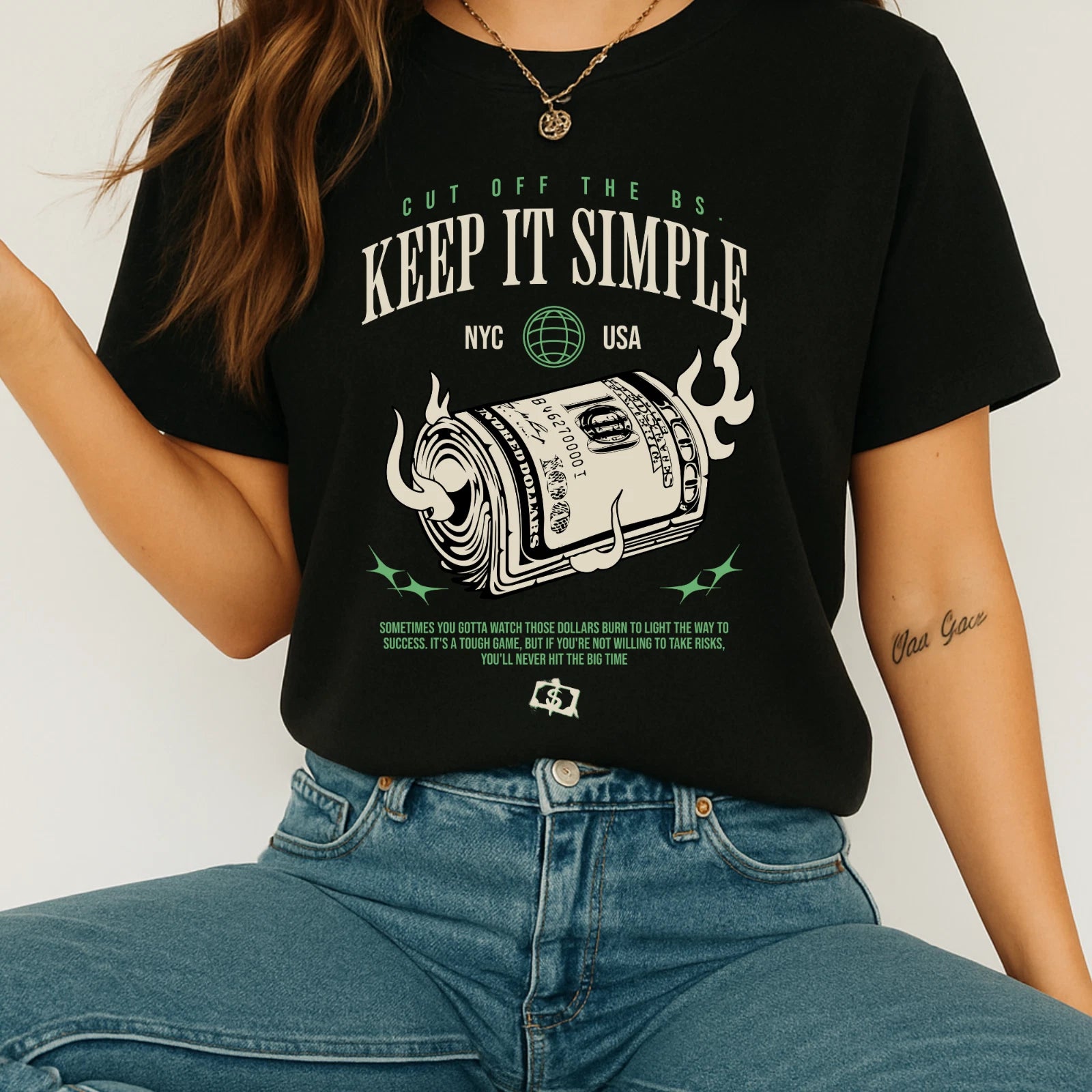 Keep it Simple NYC-US Graphic Tee, Comfort Colors T Shirt, Unisex Streetwear Tee