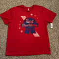 NWT Pabst Blue Ribbon Americana Red Graphic T-Shirt XL
