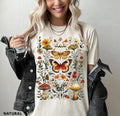Vintage Boho Tee Dark Academia Floral Butterfly T Shirt Perfect Gift for Gothic