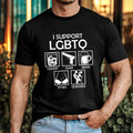 I Support LGBTQ Funny T-Shirt Dark Humour Offensive Statement Party Gift Tee Top