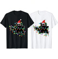 Christmas Cat Xmas Lights Graphic T-Shirt SIZE S-5XL Image 1 of 4
