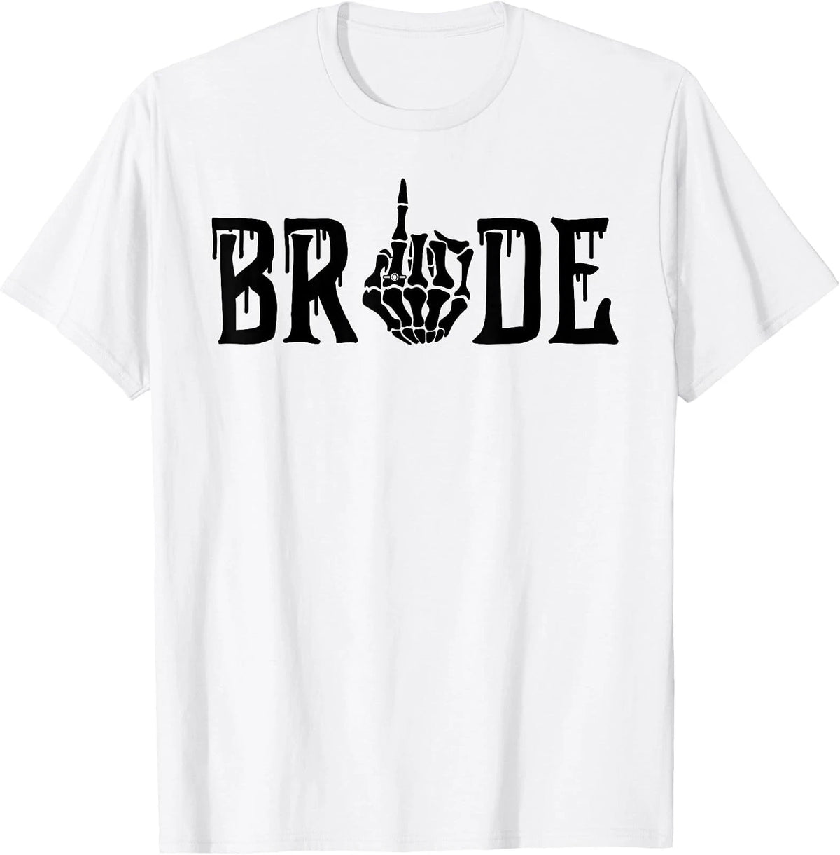 Bride Groom Skeleton Hand Halloween Wedding Bachelorette T-Shirt