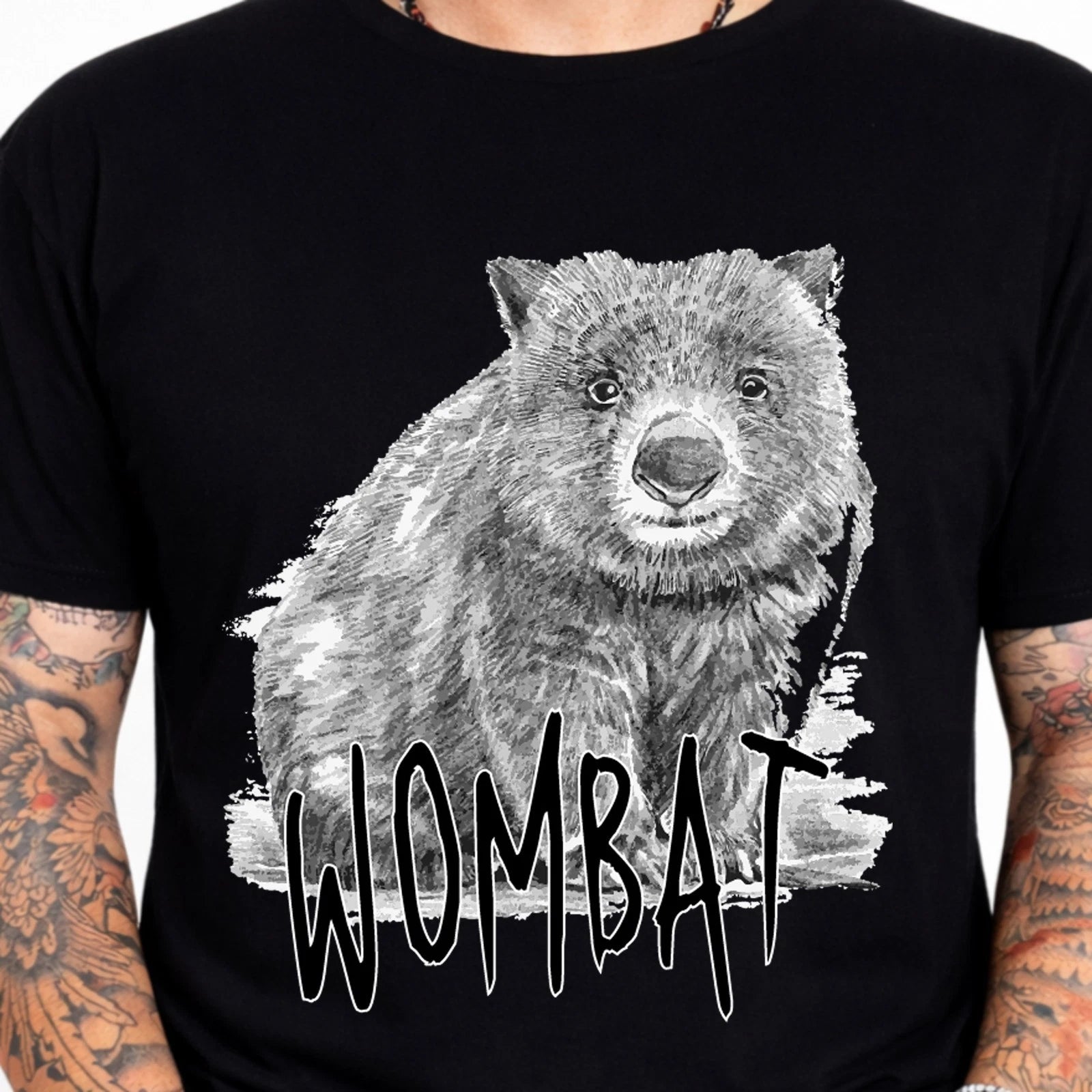 Wombat Australian Wildlife Graphic Tee Cute Animal Lover Nature  Shirt.