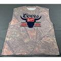Coors Banquet Beer Camo Muscle Tee Shirt Men Large Rodeo Bull Graphic Sleeveless