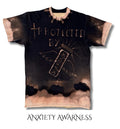 Anxiety Awareness Xanax Tie Dye Hand-Painted Men's Cotton T-Shirt Black