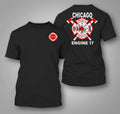 Chicago Fire Department Engine 17 Firefighter T-Shirt CFD Graphic Tee