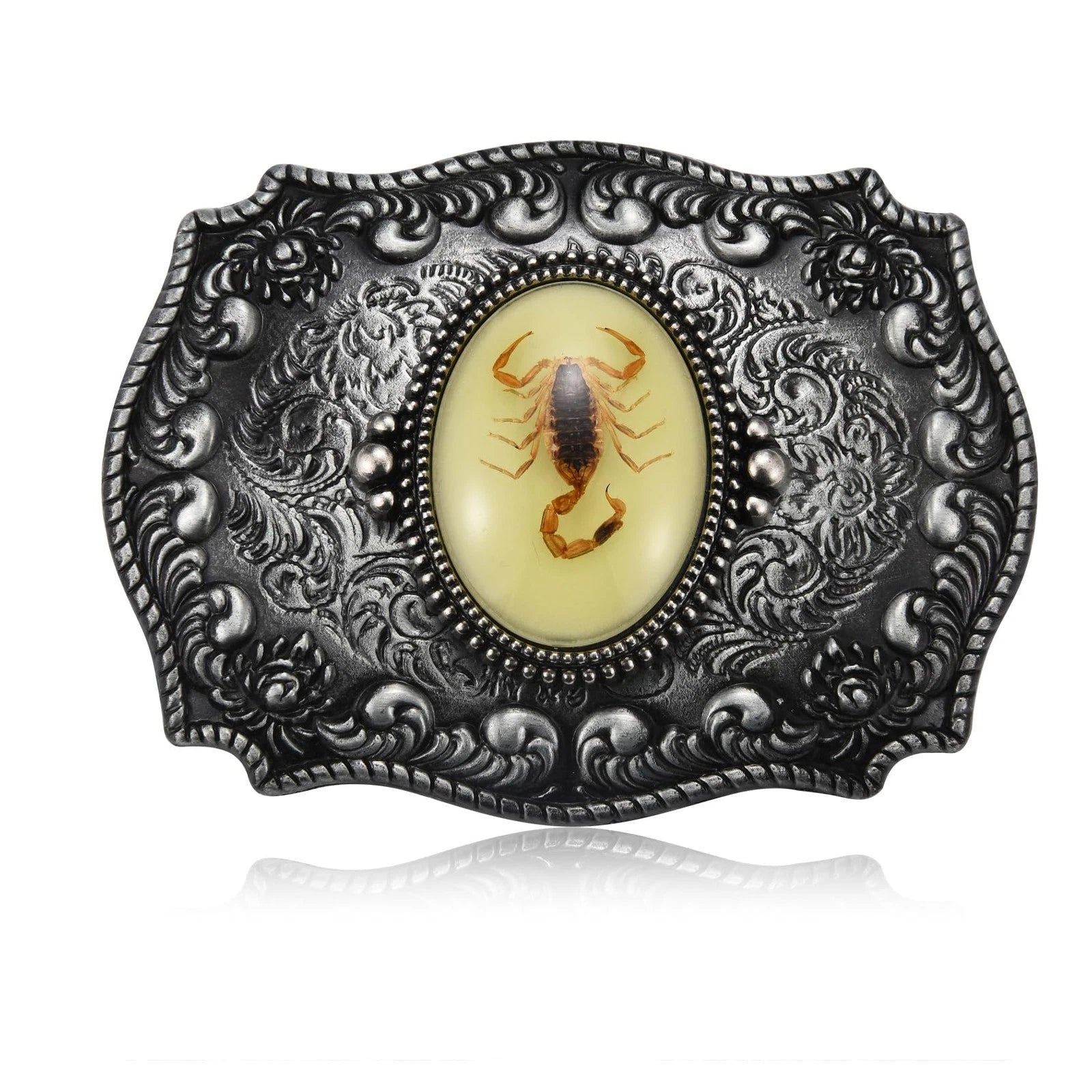 Western Belt Buckle for Men - Native American Cool Novelty 3D Scorpion Animal...