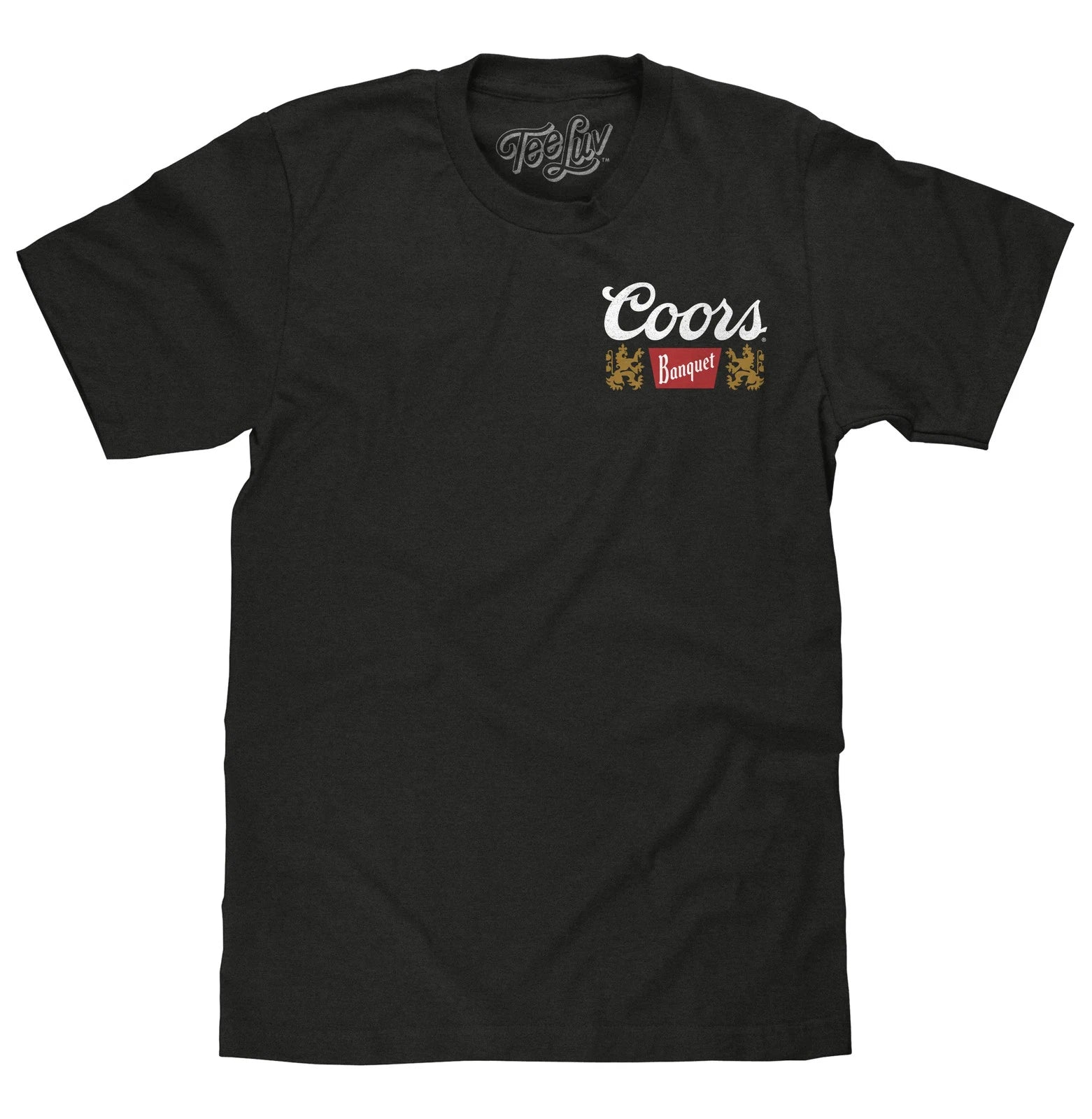 Coors Banquet Golden Colorado Left Chest Front and Back Beer Mens T Shirt