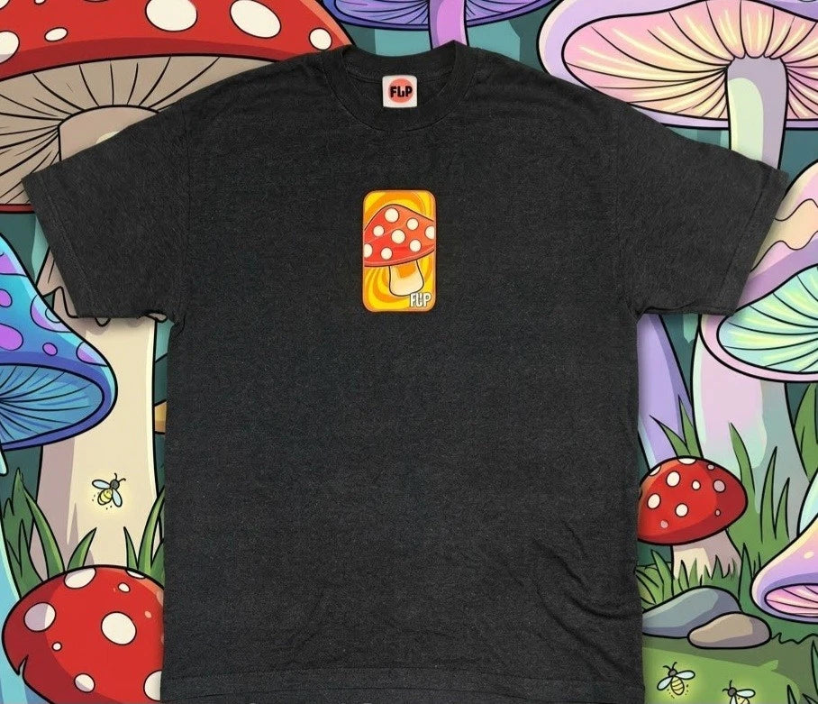 ORIGINAL Out Of Print TOM PENNY POPSHROOM Mushroom FLIP SKATEBOARDS T shirt L