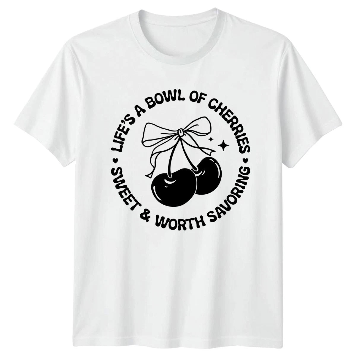 LIFES A BOWL OF CHERRIES T-Shirt Retro Aesthetic Lifestyle