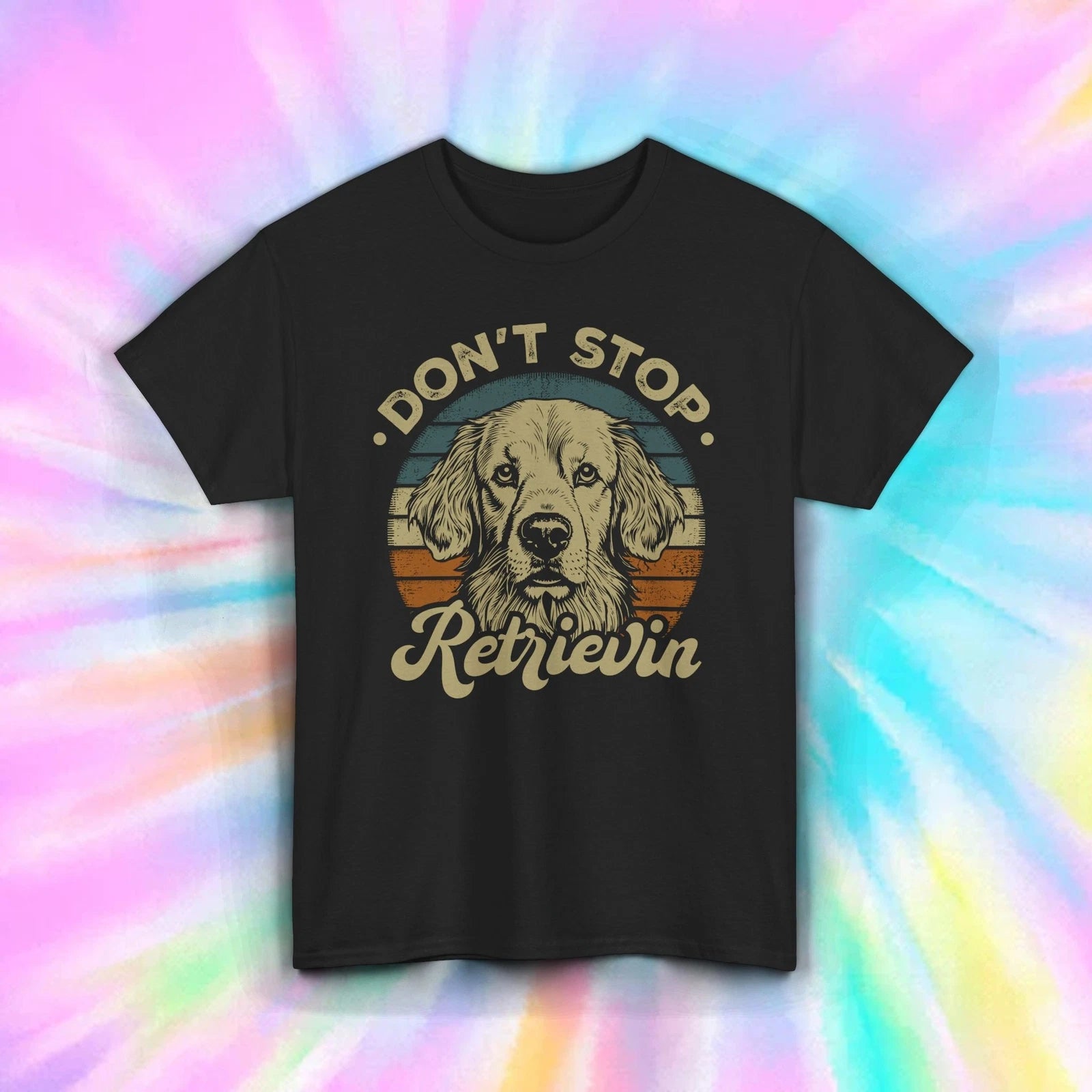 Don't Stop Retrievin Shirt Golden Retriever Dog Lover Retro Tee S-5XL