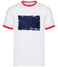 Alaska Grunge Style Flag - Men Contrast - Alaskan Country Travel Flags
