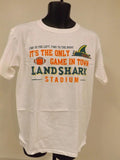 New Landshark Beer Adult Mens Size M-L-XL White Shirt