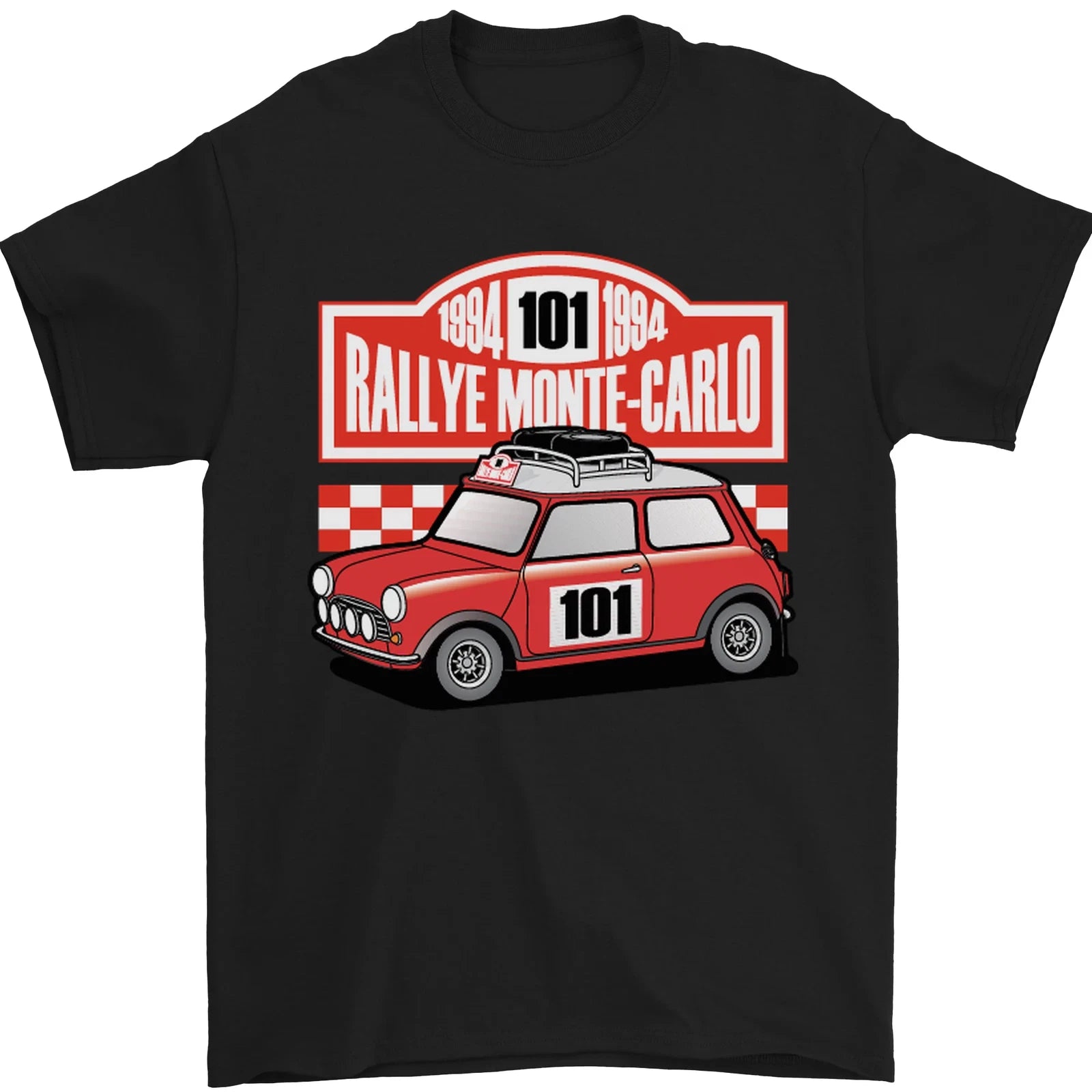Rallye Monte Carlo Mini Rally Car Mens T-Shirt 100% Cotton