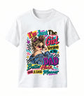 Retro Girl Version Of My Dad Better Hair Funny T-Shirt Daughter Graphic Tee