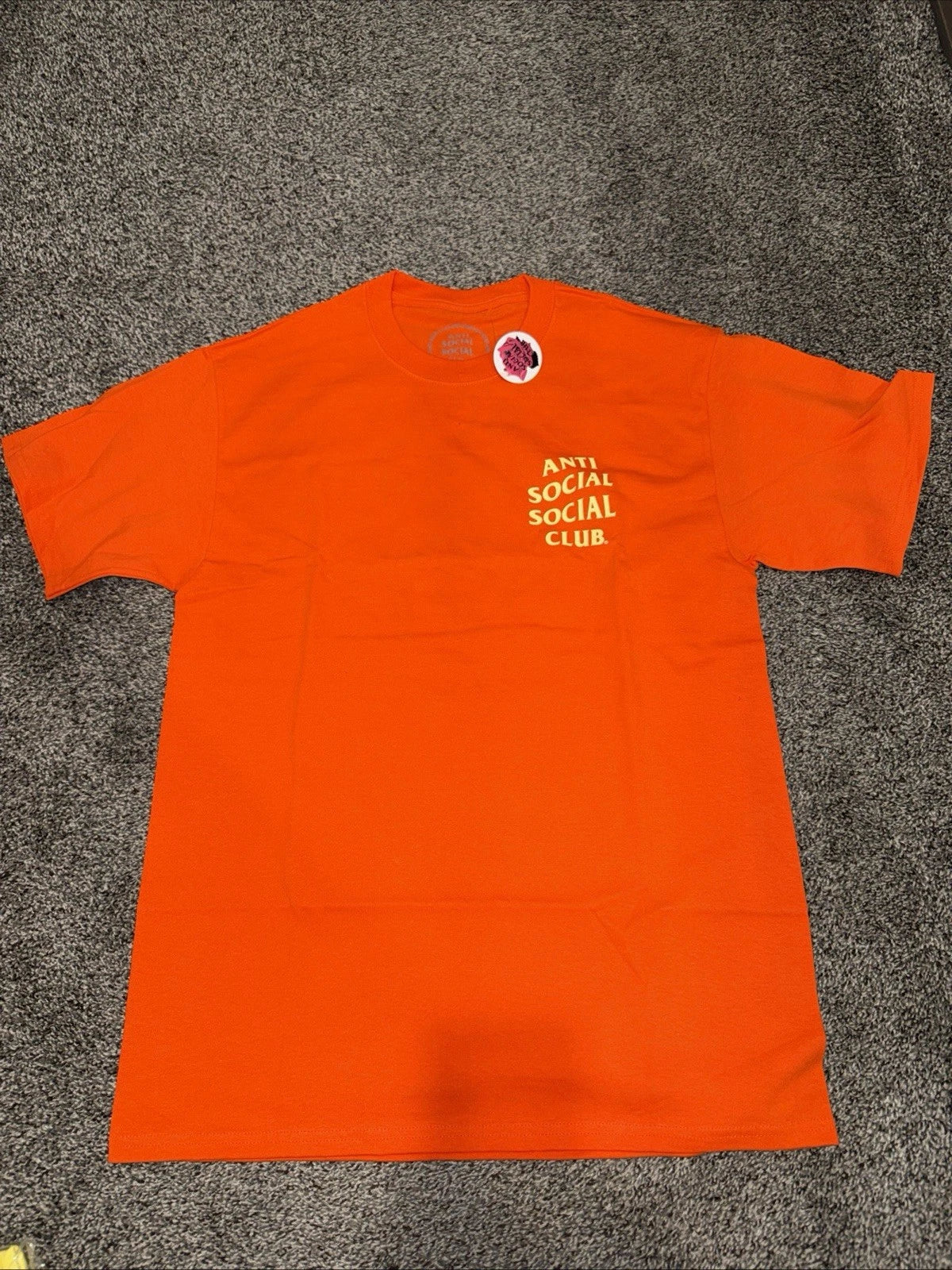 Anti Social Social Club Orange T Shirt Size M Brand New