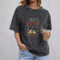 Belle's Book Club Vintage Washed Book Lover Graphic T-Shirt Image 1 of 4