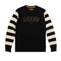 SLACKJAW Breakout ICON Applique LS Tee – Black/Bone Heavy-Weight Streetwear