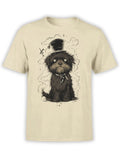 FANTUCCI Smoky Paws T-Shirt | Quirky Gothic Dog Tee with Top Hat Style | Unisex