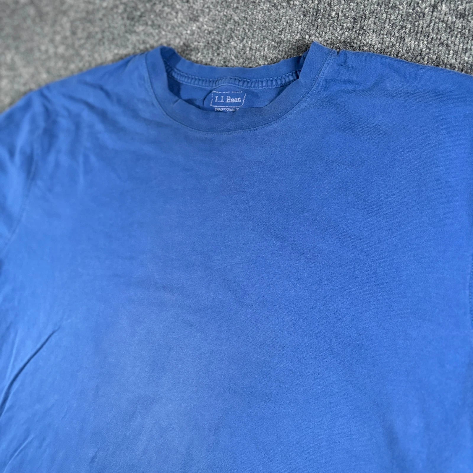 L.L.Bean T Shirt Mens 2XL Blue Cotton Traditional Fit Crew Neck Everyday Wear