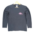 Gildan T-Shirt Mens Medium Black Cotton Long Sleeve Pink Eye Graphic Streetwear