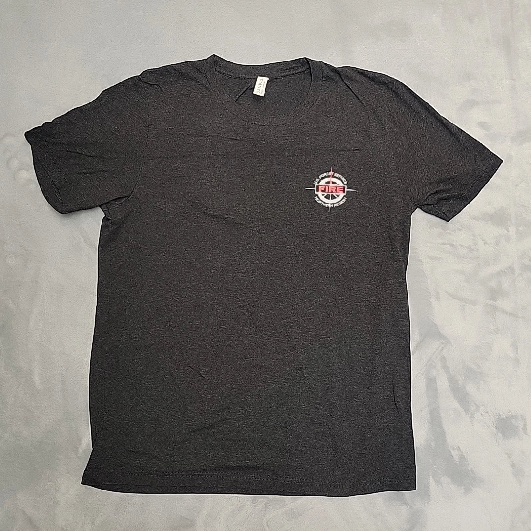 Wildland Firefighter Shirt Mens Small Gray Northern Region fire Montana R1