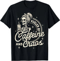 Mom Life Coffee Lover Motherhood Fueled By Caffeine & Chaos T-Shirt