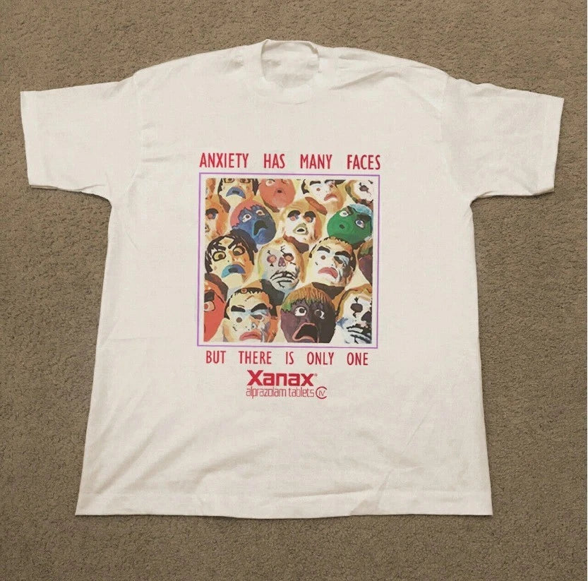 Anxiety Has Many Faces Xanax T-Shirt Gift For fan S to 5XL BL1705