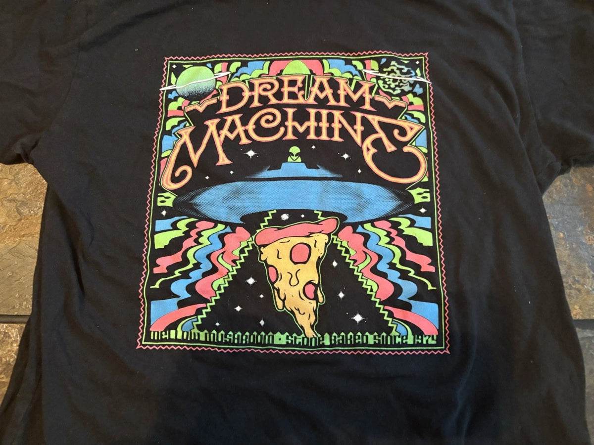 Mellow Mushroom Men’s Black Short Sleeve Crew Neck  Graphic Tee