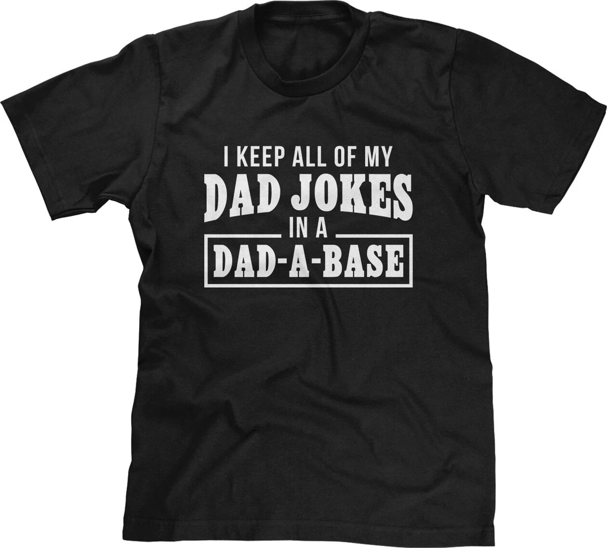 Dad Jokes Database Fathers Day Gift Family Funny Humorous Puns Text Mens Tee