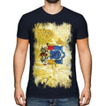 NEW JERSEY STATE GRUNGE FLAG MENS T-SHIRT TEE TOP NEW JERSEYAN SHIRT JERSEY GIFT