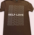 Self-Love Graphic Print Crew Neck Short Sleeve T-Shirt