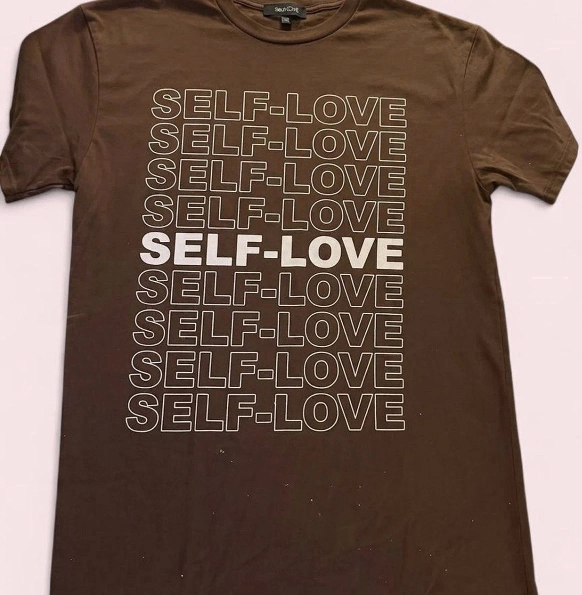 Self-Love Graphic Print Crew Neck Short Sleeve T-Shirt