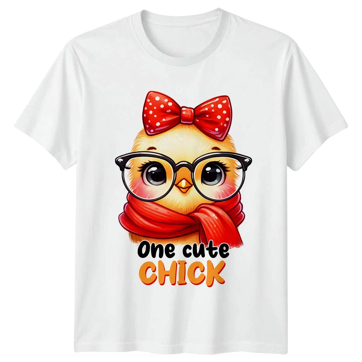 One Cute Chick Womens T-Shirt Funny Chick Bird Easter Gift For Her