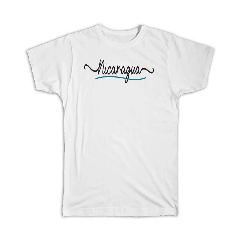 Gift T-Shirt : Nicaragua Flag Colors Nicaraguan Travel Expat Country Minimalist