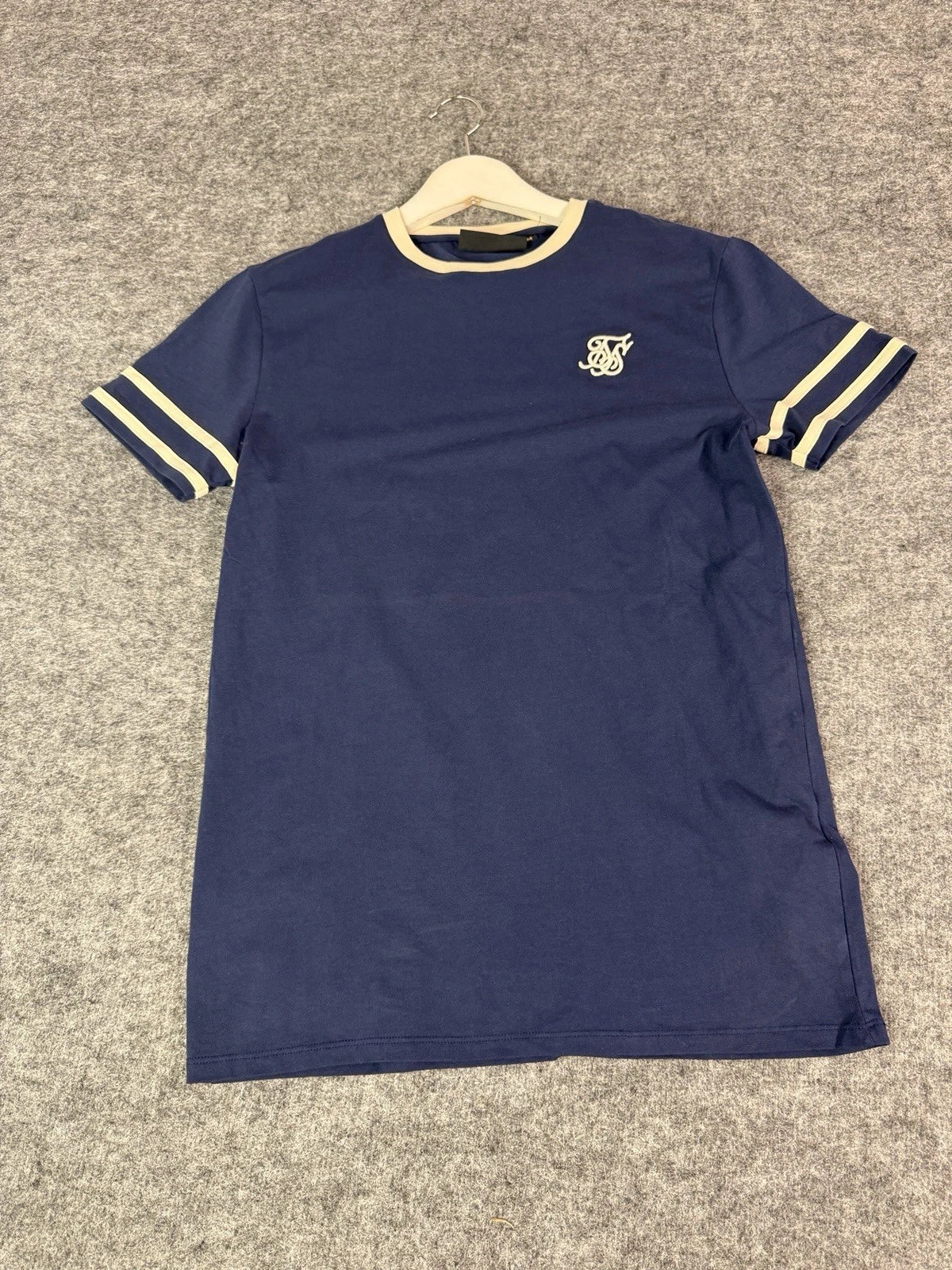 Siksilk Shirt Mens Medium Tee Tournament Blue T Shirt Navy Sik Silk A8
