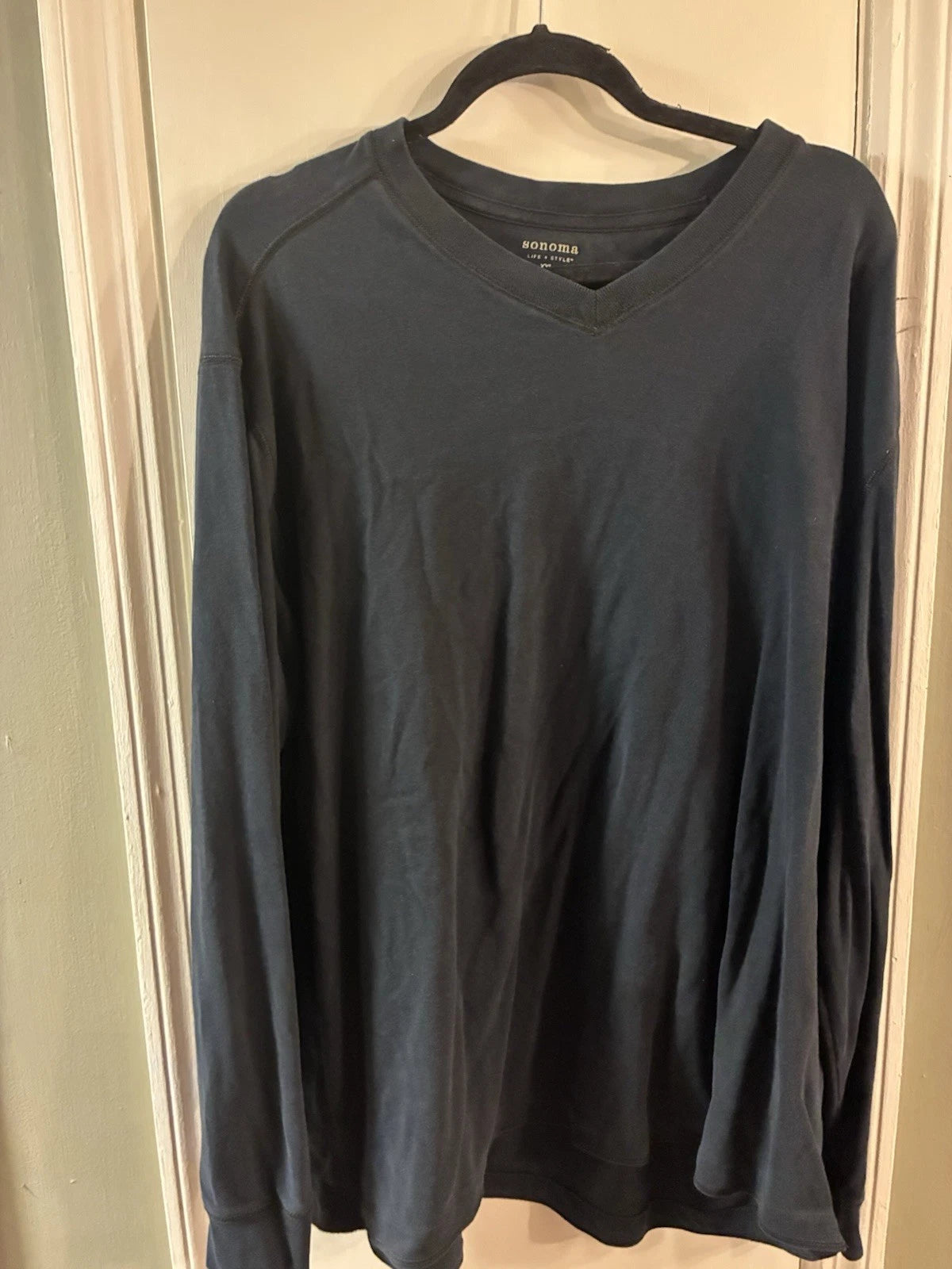 Sonoma Life + Style Men’s XXL Long Sleeve T Shirt Black 100 Cotton