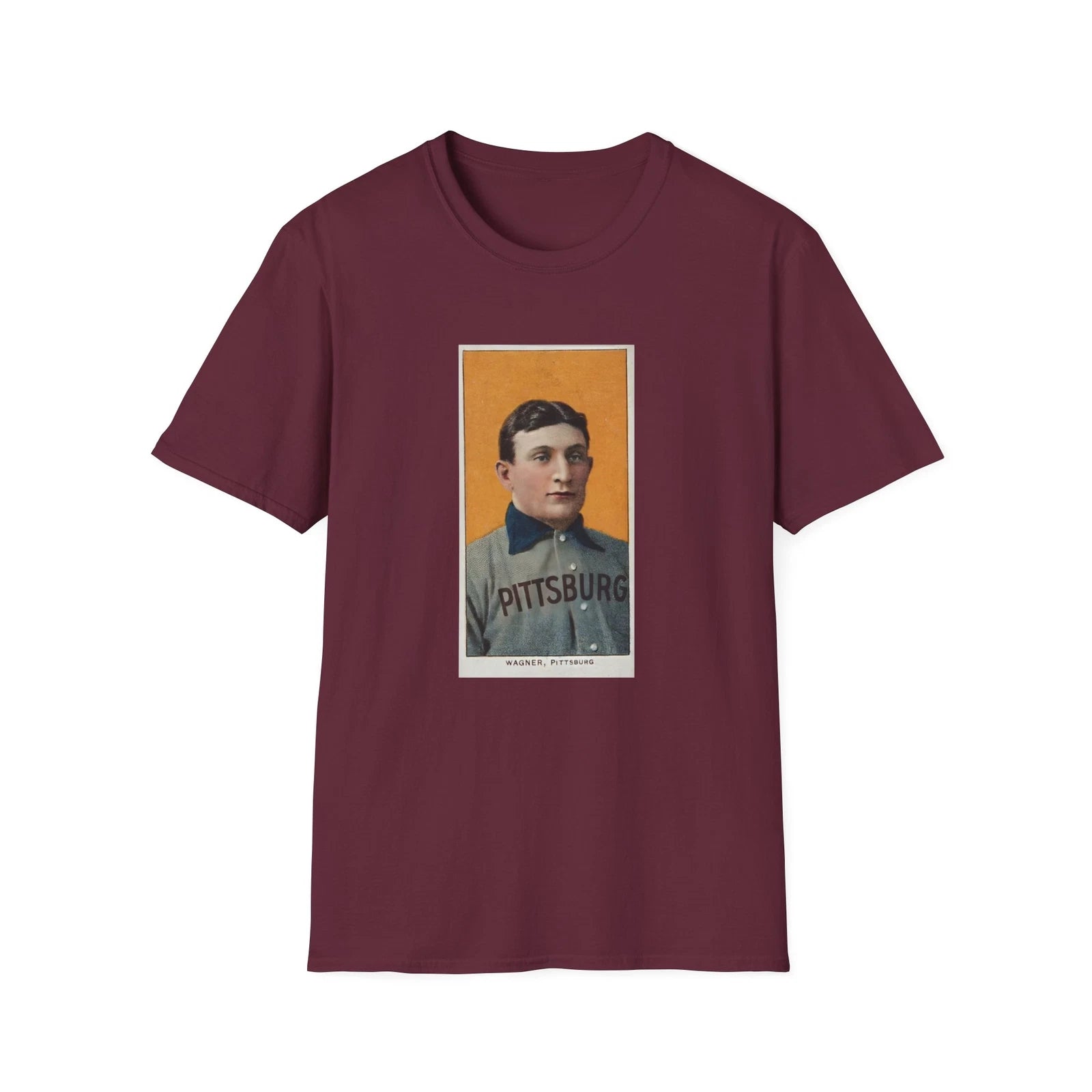 Honus Wagner Vintage Baseball Card T-Shirt - 1909-1911 T206 White Border PSA