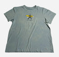 Life Is Good Crusher Tee T-shirt Kayaking Kayak Pale Blue Adult Unisex Large LG
