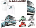 Ford Econoline E Series 1960s Van Pickup Truck DigiRods Cartoon Car T Shirt