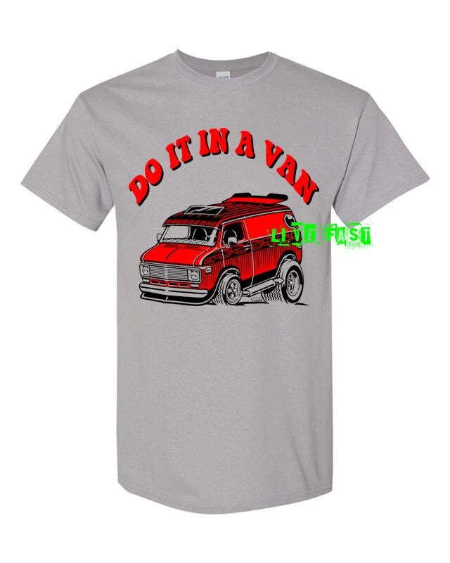 DO IT IN A VAN T SHIRT boogie van vanner 2%er van life vintage retro 1970s 80s Image 1 of 3