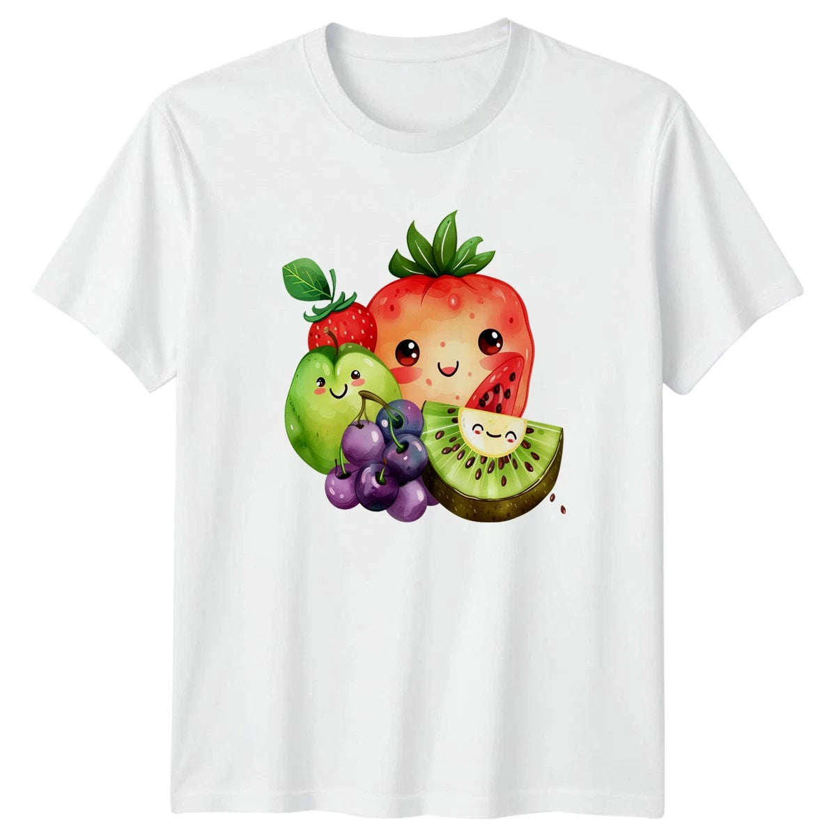 Cute Kawaii Fruit T-Shirt Summer Food Apparel Gift For Him And Her