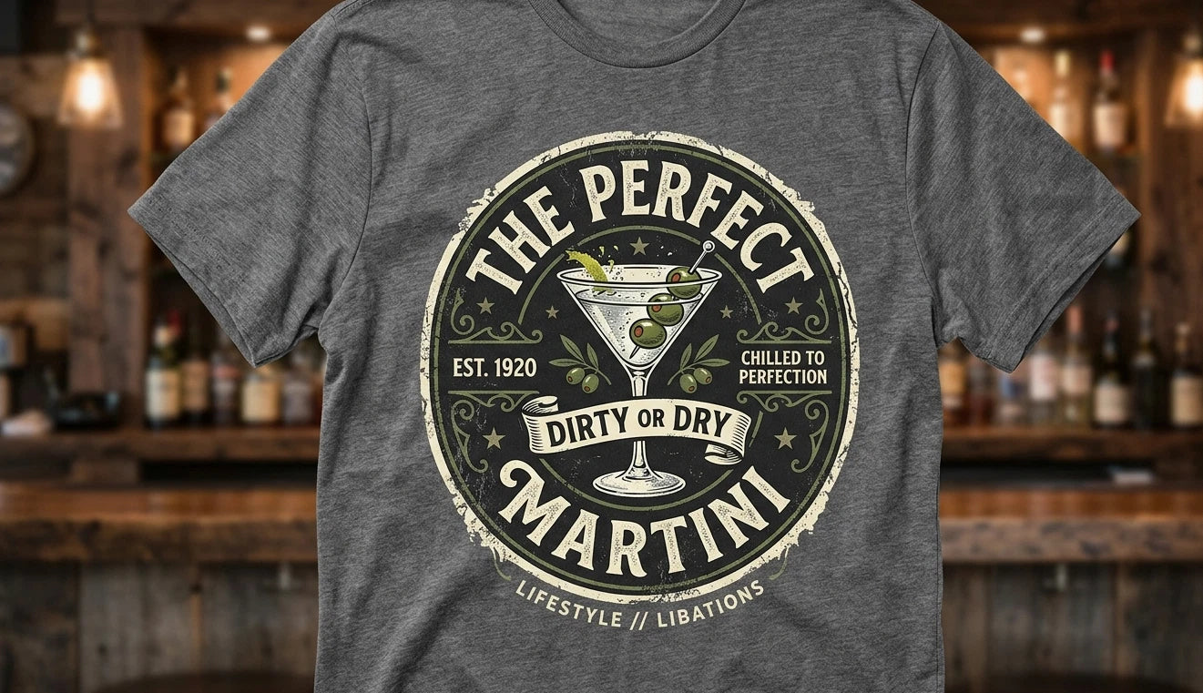 The Perfect Martini T-Shirt | Dirty or Dry Cocktail Tee