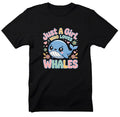 Just A Girl Who Loves Whales T-Shirt, Cute Whale Shirt, Ocean Lover Tee