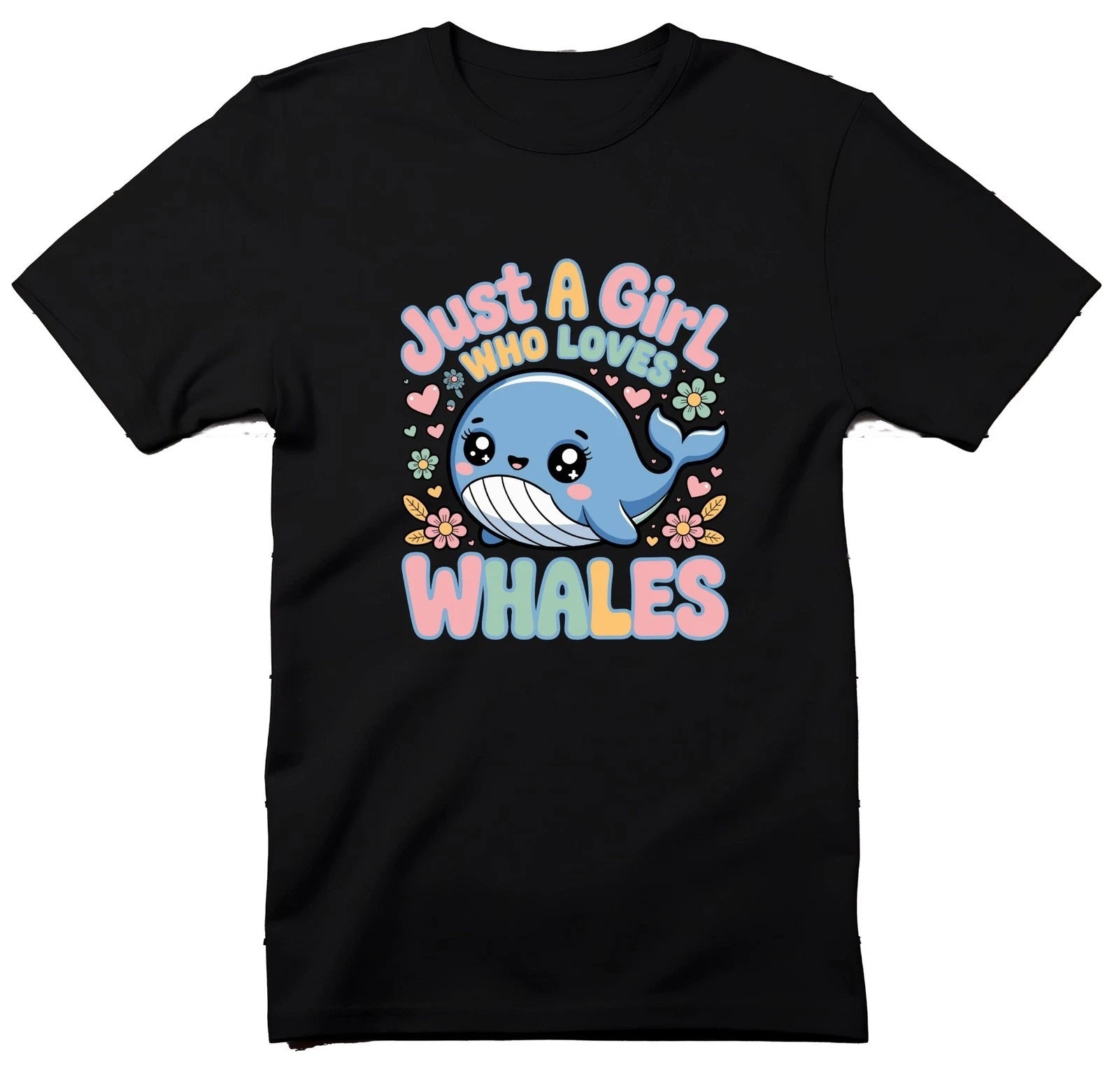 Just A Girl Who Loves Whales T-Shirt, Cute Whale Shirt, Ocean Lover Tee