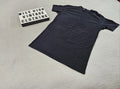 Men's Plain Solid Black Shirt XL Minimalist Retro Faded Tucked Long Adults Tee