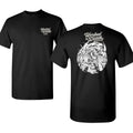Worked to Death Welding Graphic T Shirt, Skull Welder Back Print in Smoke