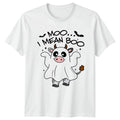Moo I Mean Boo T-Shirt Cute Cow Ghost Halloween Halloween Gift For Him And Her