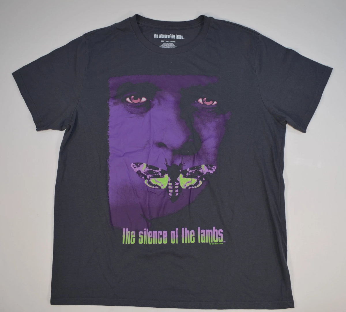 Silence of the Lambs Movie Promo Black Shirt Cover Art Moth 2XL XXL